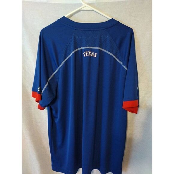Texas Rangers Jersey Men's XL Majestic Cool Base Red White Blue Awesome Team - Picture 5 of 5
